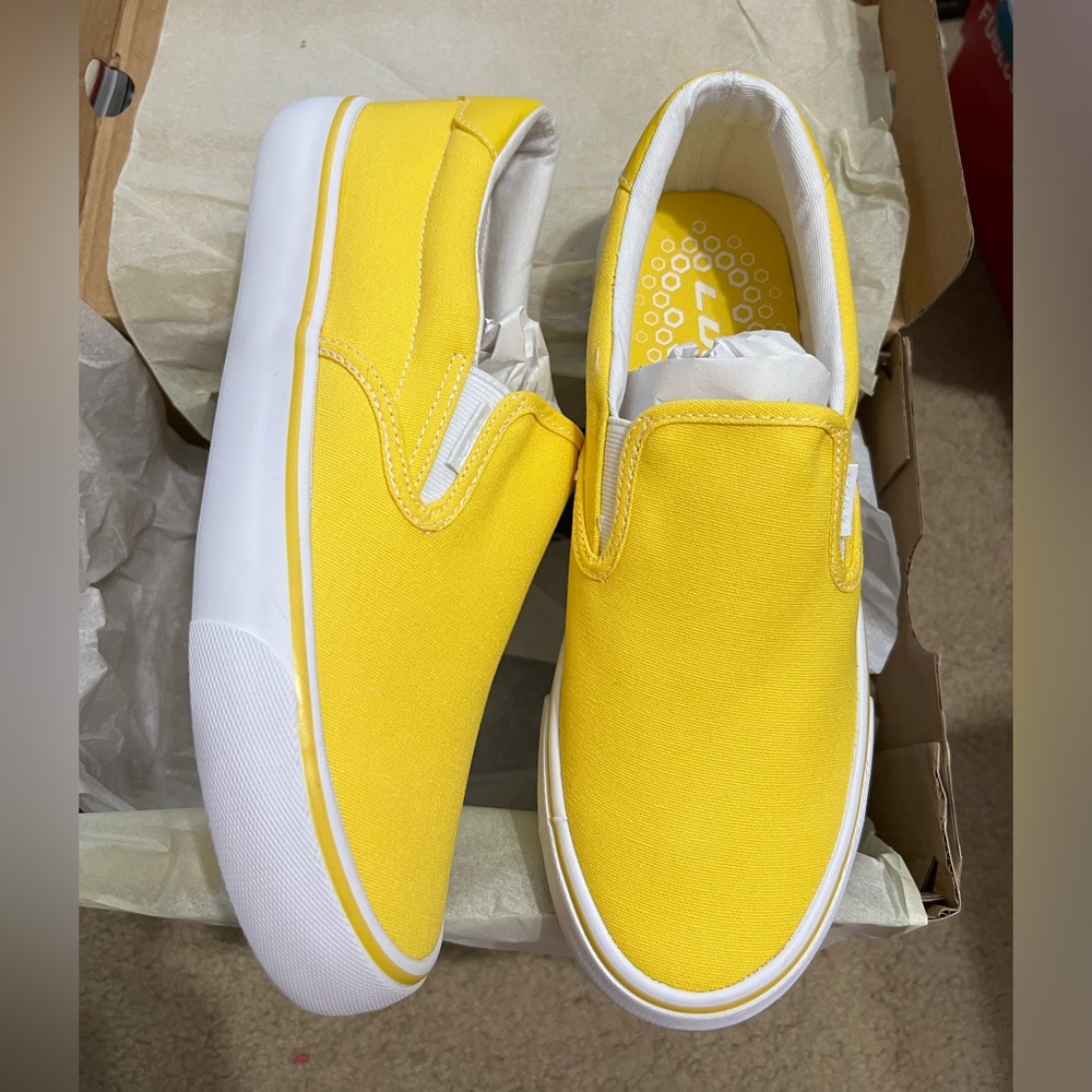 Yellow LUGZ Slip On Clipper Sneakers